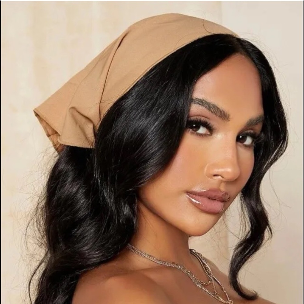 Brown hair scarf
